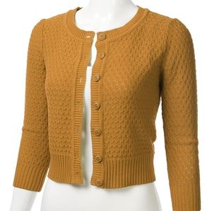 3/4 sleeve crew neck sweater